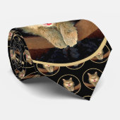 Mad Cat Painting - Cute Original Cat Art Stropdas (Opgerold)