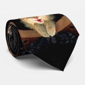 Mad Cat Painting - Cute Original Cat Art Stropdas (Opgerold)
