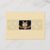 Mad Cat Painting - Cute Original Cat Art Visitekaartje (Achterkant)