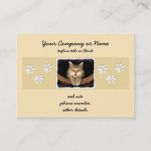 Mad Cat Painting - Cute Original Cat Art Visitekaartje