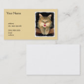 Mad Cat Painting - Cute Original Cat Art Visitekaartje (Voorkant / Achterkant)