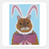 Mad Cat Vierkante Sticker (Voorkant)