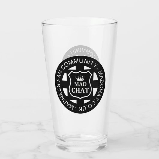 Mad Chat Beer Glass Glas (Achterkant)