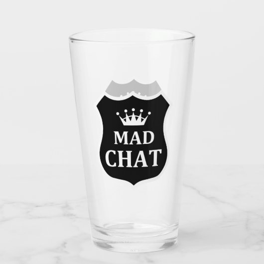 Mad Chat Glass Glas (Achterkant)