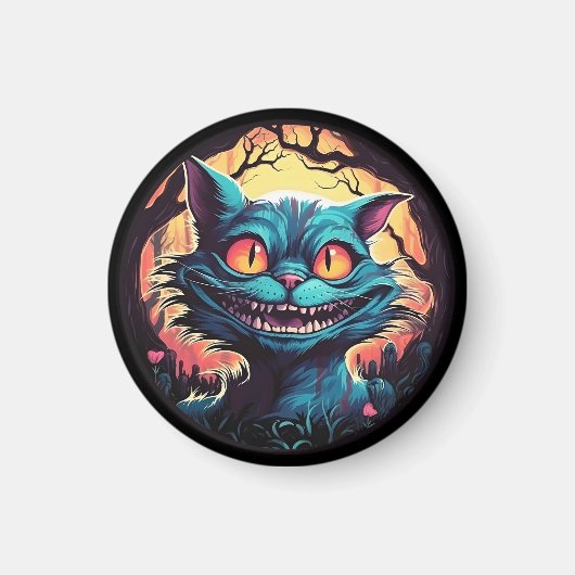 Mad Cheshire Cat Alice in Wonderland Magneet (Voorkant)