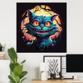 Mad Cheshire Cat Alice in Wonderland Poster (Thuiskantoor)