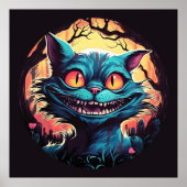 Mad Cheshire Cat Alice in Wonderland Poster (Voorkant)