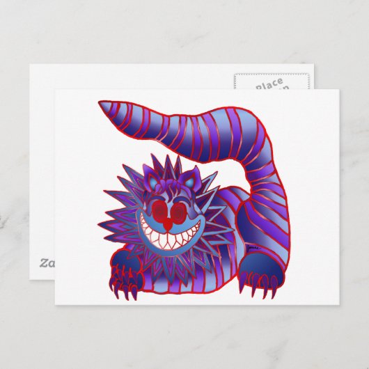 Mad Cheshire Cat Fire Briefkaart (Voorkant / Achterkant)