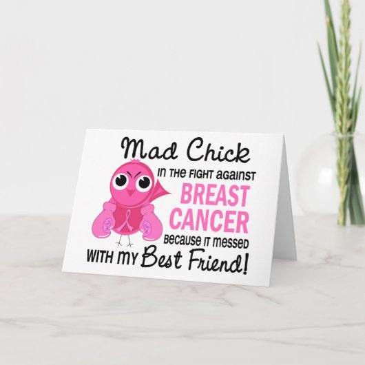 Mad Chick 2 Best Friend Breast Cancer Kaart (Voorkant)