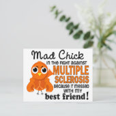 Mad Chick 2 Best Friend Multiple Sclerosis MS Briefkaart (Staand voorkant)