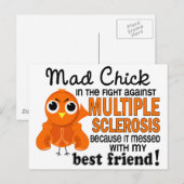 Mad Chick 2 Best Friend Multiple Sclerosis MS Briefkaart (Voorkant / Achterkant)