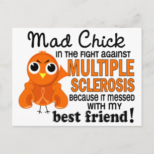 Mad Chick 2 Best Friend Multiple Sclerosis MS Briefkaart