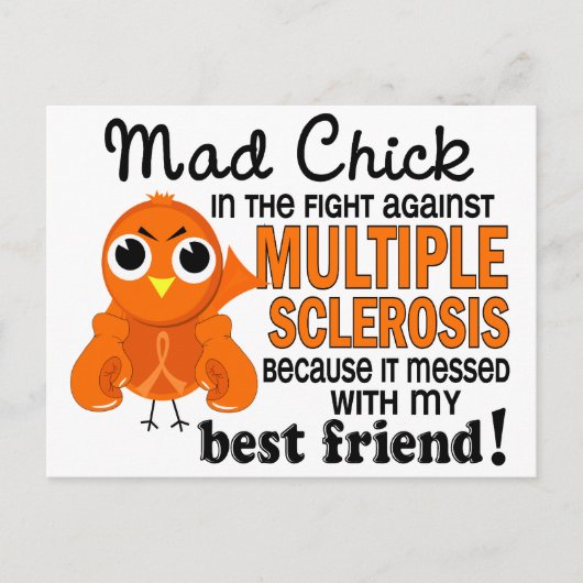 Mad Chick 2 Best Friend Multiple Sclerosis MS Briefkaart (Voorkant)