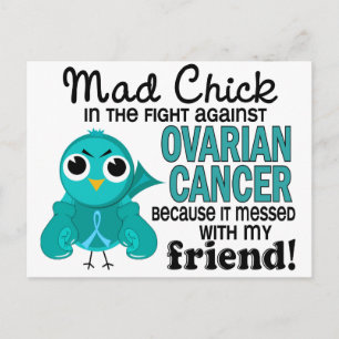 Mad Chick 2 Friend Ovarian Cancer Briefkaart