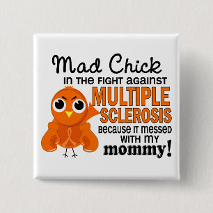 Mad Chick 2 MS MS Vierkante Button 5,1 Cm