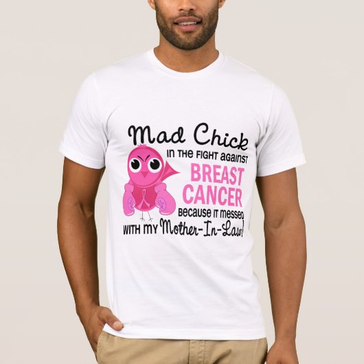 Mad Chick 2 schoonmoeder borstkanker T-shirt (Voorkant)