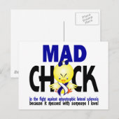 Mad Chick Amyotrophic Laterale sclerose Briefkaart (Voorkant / Achterkant)