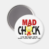 Mad Chick In De Strijd AIDS Magneet (Voorkant / Achterkant)