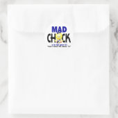 Mad chick in de strijd ALS Ronde Sticker (Tas)