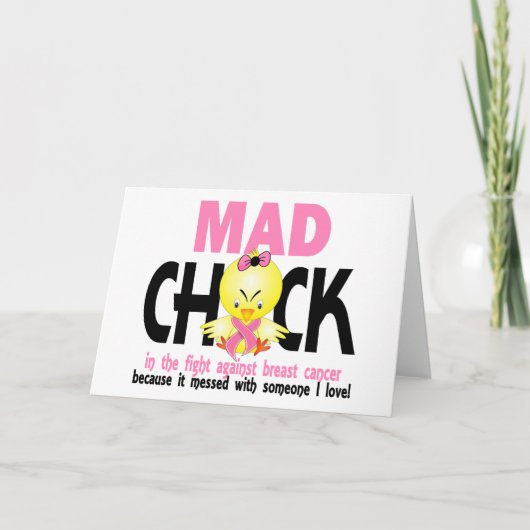 Mad Chick in de strijd tegen borstkanker Kaart (Voorkant)