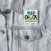 Mad Chick in de strijd tegen eierstokkanker Vierkante Button 5,1 Cm (In situ)