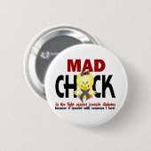 Mad Chick in de strijd tegen jeugddiabetes Ronde Button 5,7 Cm (Voorkant /achterkant)
