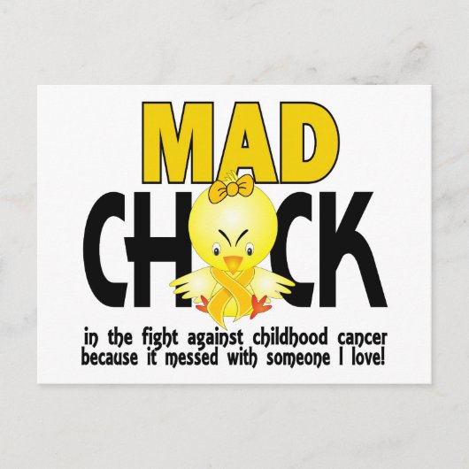 Mad Chick in de strijd tegen kinderkanker Briefkaart (Voorkant)