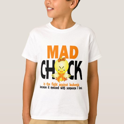Mad Chick in de strijd tegen leukemie T-shirt (Voorkant)