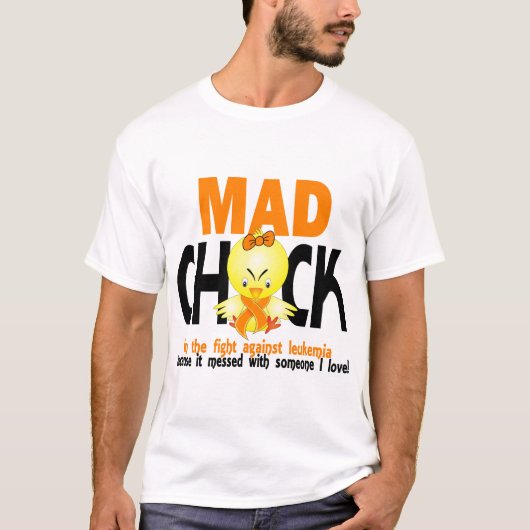 Mad Chick in de strijd tegen leukemie T-shirt (Voorkant)