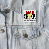 Mad Chick in de strijd tegen longkanker Vierkante Button 5,1 Cm (In situ)