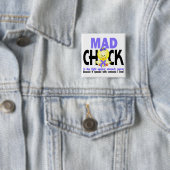 Mad Chick in de strijd tegen maagkanker Vierkante Button 5,1 Cm (In situ)