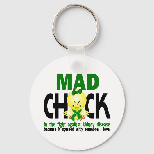 Mad Chick in de strijd tegen nierziekte Sleutelhanger (Voorkant)
