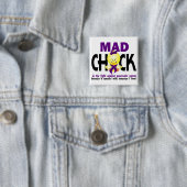 Mad Chick in de strijd tegen pancreaskanker Vierkante Button 5,1 Cm (In situ)