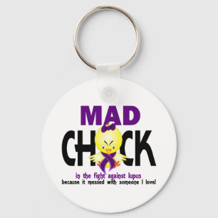 Mad Chick in de vechtlupus Sleutelhanger