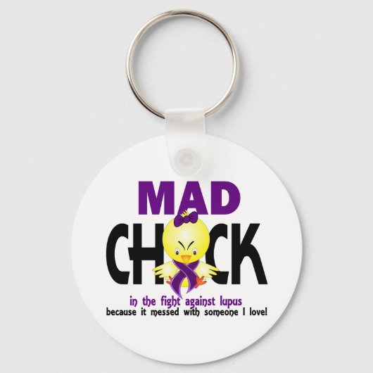 Mad Chick in de vechtlupus Sleutelhanger (Voorkant)