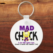 Mad Chick in de vechtlupus Sleutelhanger (Voorkant)