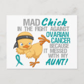 Mad Chick Messed With My Aunt 3 Ovarian Cancer Briefkaart (Voorkant)