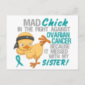 Mad Chick met zuster 3 ovariumkanker Briefkaart (Voorkant)