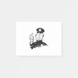Mad Cop Flipping the Bird Post-it® Notes