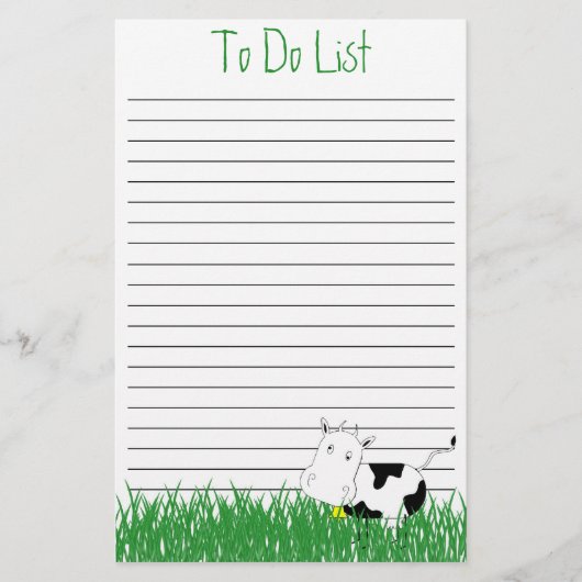 Mad Cow Stationery om Sjabloon aan te bieden Briefpapier (Voorkant)