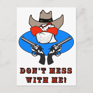 Mad Cowboy Funny Humor Illustratie Briefkaart