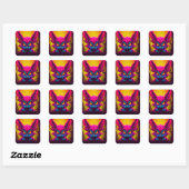 Mad Creature Vierkante Sticker (Vel)