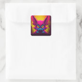 Mad Creature Vierkante Sticker (Tas)