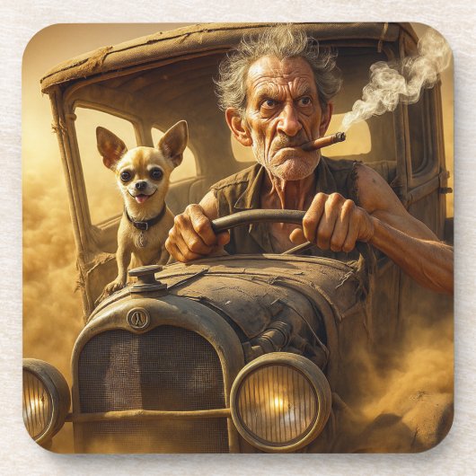 MAD DESERT DRIVER #4 IN SERIE. BIER ONDERZETTER (Voorkant)