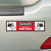 MAD DOG バンパーステッカー001ブラック BUMPERSTICKER (Op auto)