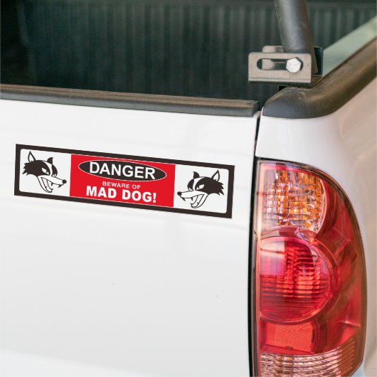 MAD DOG バンパーステッカー001ブラック BUMPERSTICKER (Op Truck)