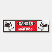 MAD DOG バンパーステッカー001ブラック BUMPERSTICKER (Voorkant)