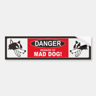 MAD DOG バンパーステッカー001ブラック BUMPERSTICKER