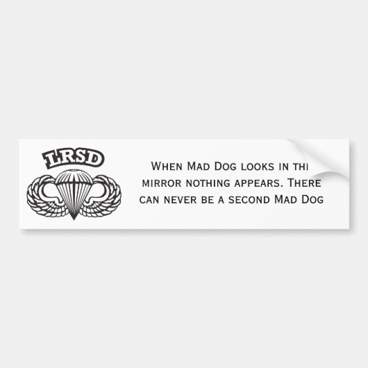 Mad Dog Bumpersticker (Voorkant)