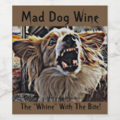 MAD DOG WINE WIJN ETIKET (Enkel label)